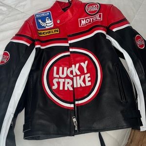 Vintage leather Moto Jacket Lucky Strike
